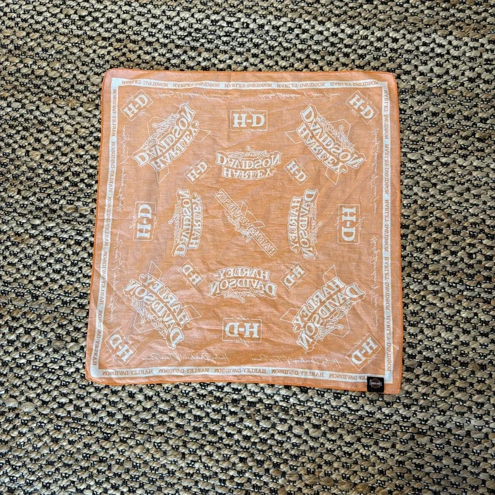 Harley Davidson Unisex Orange Bandanna